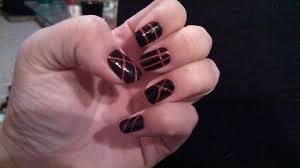 Black And Red Nails Red Nail Tape And Black My Nails Nail Tape Nails See more ideas about mens nails, men nail polish, nails.