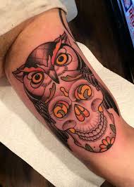 Absolute tattoo & body piercing is located on 6614 holabird ave in baltimore, maryland. Owl And Skull Tattoo By Dave Wah At Stay Humble Tattoo Company In Baltimore Maryland The Best Tattoo Shop In Baltimore Tattoos Best Tattoo Shops Lantern Tattoo