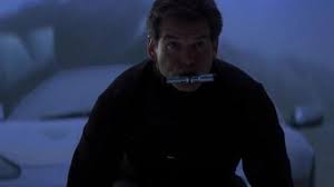 Pierce brosnan, 65, returned to his roots as he was seen sporting silver locks and a bushy beard while filming for his new movie false positive in new york on wednesday pierce cut. The Respirator Of James Bond Pierce Brosnan In Die Another Day Spotern