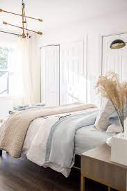 A Gorgeous Guest Bedroom Refresh With Serena Lily Thou Swell Blue Sheets Bedroom Blue Rooms Airy Bedroom
