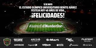 It's the 1th round of the primera división. Fc Juarez Auf Twitter Nuestro San Benito Esta De Fiesta Nuestra Casa El Estadio Olimpico Universitario Benito Juarez Festeja Hoy 40 Anos De Vida Juarezeselnumberone Https T Co Aocx4m6fml