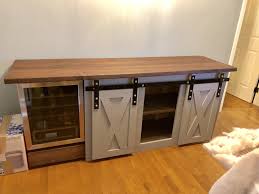 Custom Sliding Door Buffet Table Inbuilt For A New Customer Five Foot Wide Body With A Longer Table Top Plu Dinning Room Buffet Buffet Table Painted Sideboard
