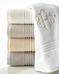 The large 4 block font is good for 3 uppercase letter Monogrammed Towels Solid Towel Sets At Horchow