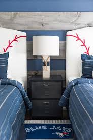 Remodelaholic | blue boys bedroom makeover with chevron. Gray And Blue Boys Room With Gray Plank Walls Transitional Boy S Room