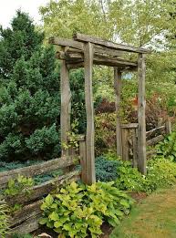 Wooden Gate Arbor Jardin Rustique Tonelle Jardin Arche Jardin