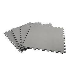 Trafficmaster Black Gray 24 In X 24 In X 0 47 In Dual Sided Gym Floor 4 Pack 24120hdus The Home Depot Gym Flooring Foam Floor Tiles Foam Flooring
