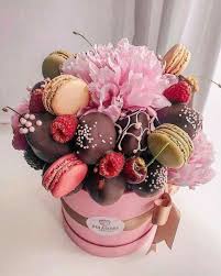 Ideias Para Presentes Chocolate Flowers Chocolate Covered Strawberries Bouquet Flower Box Gift