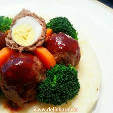 quail egg stuffed meat with
