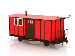 Train Dining Car 3d Model
