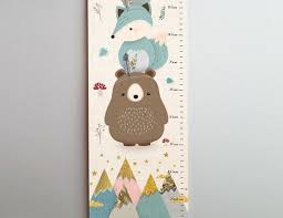 Woodland Growth Chart For Children Animal Growth Chart For