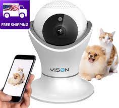 камеры наблюдения за домашними животными HD 1080P Pet Camera，Dog Camera  360° Pet Monitor Indoor Cat Camera with Night Vis купить от 7912 рублей в  интернет-магазине из Америки с доставкой в Россию Украину