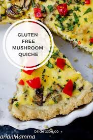 Gluten Free Mushroom Quiche Features A Savory Mushroom And Shallot Mixture Coupled With Mil Mushroom Quiche Gluten Free Quiche Recipes Yummy Healthy Breakfast