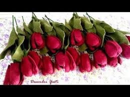 Diy Felt Leaves Cara Membuat Daun Dari Kain Flanel Youtube Felt Flowers Diy Felt Flowers Making Fabric Flowers