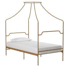 You'll find bought queen size metal bed headboard and footboard in gold finish via countless major chain stores brick and mortar or possibly on the web just. Twin Size Frame Camilla Metal Canopy Bed Gold Novogratz Target