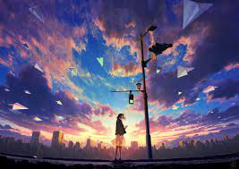 紙飛行機を君へ | Anime scenery, Anime scenery wallpaper, Scenery wallpaper