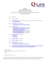 AGENDA QLife Regular Board Meeting Thursday, May 23, 2019