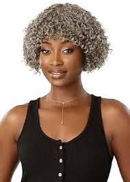 Amazon.com : Outre Fab & Fly Full Cap Wig Gray Glamour