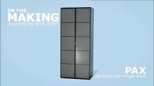 38cms</p><br /><p>x1 non mirror wardrobe </p><p>height: Ikea Pax Wardrobe With Hinged Doors Assembly Instructions Youtube