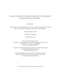 Pdf Legal Context Of University Intellectual Property And Technology Transfer