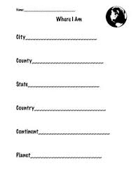 Students Can Fill Out The Worksheet With Their City County State Country Continent And Planet That They Are In Or Liv In 2020 Where Do I Live State Lesson My Live