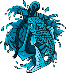The inspirational best red and blue koi tattoos for on your sleeve, arm or thigh. Hand Drawn Outline Koi Fish And Water Splash Japanese Tattoo Digital Art By Dean Zangirolami