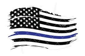 Distressed Blue Line American Flag American Flag Art Back The Blue Flag Thin Blue Line Flag