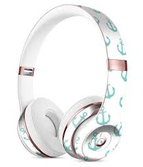 Teal Micro Anchors Full Body Skin Kit For The Beats By Dre Solo 3 Wireless Headphones Wireless Headphones In Ear Headphones Beats By Dre