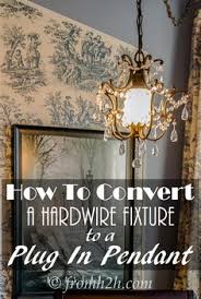 Maybe you would like to learn more about one of these? How To Convert A Hardwire Fixture To A Plug In Pendant Plug In Pendant Light Plug In Chandelier Diy Hanging Light