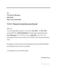 Bank Account Opening Letter From Organization | Pdf