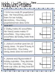 Holiday Subtraction With Regrouping Word Problems Word Problems Math Subtraction Teaching Math