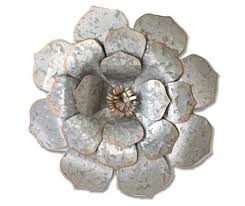 Galvanized Metal Succulent Wall Decor Metal Wall Flowers Galvanized Metal Wall Metal Flower Wall Decor