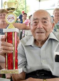 Battistone gets first trophy for being oldest man at fair
