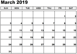 2019 March Calendar March Marchcalendar March2019calendar March2019printablecalen 2018 Calendar Template Calendar 2019 Template Printable Calendar Template