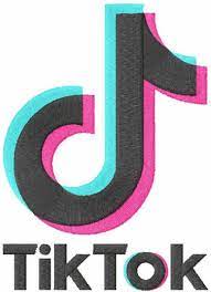 Tik Tok Full Logo Embroidery Design Embroidery Logo Embroidery Popular Logos