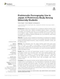 PDF) Problematic Pornography Use in Japan: A Preliminary Study Among  University Students