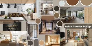 Oriental fabric & chinoiserie fabric. Amaru Shi Oriental Interior Design Moodboard 3 Wide