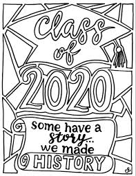 It's time for the carolinas to color together! Class Of 2020 Coloring Page Class Of 2020 Coloring Pages Class