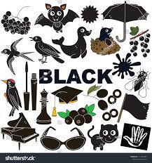Black And White Objects For Kids Black Objects Color Elements Set Collection Of Coloring Book Template The Group Of Out Educational Games For Kids Primary And Secondary Colors Coloring Books
