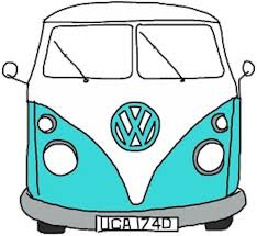 Hippie Van Sticker By Charlo19 Hippie Van Mini Canvas Art Van Drawing