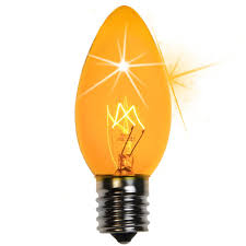 Traditional C9 Twinkle Transparent Light Bulbs Box Of 25 Replacement Bulbs Choose From 6 Different Colors Christmas Store