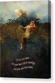 Star Sisters Canvas Print Canvas Art By Silas Toball Art Moon Art Stars And Moon