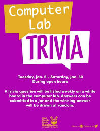 Flex your brain power with the best trivia apps, whether you're a pop culture wunderkind, a history buff or sports stats junkie. Computer Lab Trivia West Florida Public Libraries Wfpl Pensacola 28 January 2021