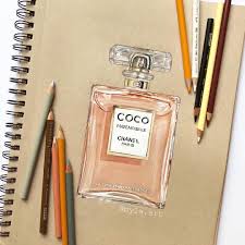 Coco Mademoiselle Chanel Chanel Perfume Art Drawing Prismacolor Realistic Prismacolor Art Prismacolor Color Pencil Art