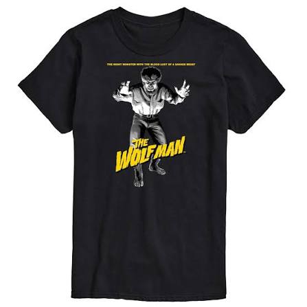 Classic Monsters - The Wolf Man - The Night Monster with The Blood Lust of  a Savage Beast - Men's Short Sleeve Graphic T-Shirt - Walmart.com