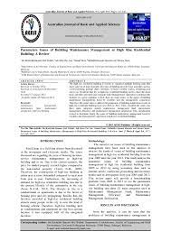Keep up with the constant demand with mr. Pdf Parameters Issues Of Building Maintenance Management At High Rise Residential Building A Review Afifuddin Husairi Hussain Academia Edu