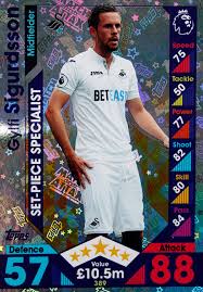 Gylfi sigurdsson, 27 tuổi, đã ghi 9 bàn và có 13 kiến tạo mùa vừa qua, giúp swansea sigurdsson chuyển đến swansea từ tottenham hotspur vào mùa hè năm 2014 với giá 8.8 triệu bảng (số liệu từ. Match Attax 16 17 Gylfi Sigurdsson Swansea City 389 Amazon Co Uk Toys Games
