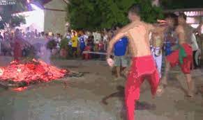 Raked over the coals gif. Walking On Hot Coals Gif On Imgur