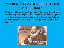 El 23 de abril se celebra el día mundial del idioma español en honor al escritor miguel de cervantes saavedra, era una figura importante en el día del idioma español se celebra desde el año 1702. Resultado De Imagen Para Figuras Para Pintar Dia Del Idioma Dia Del Idioma Vocabulario Ingles Espanol Escritores