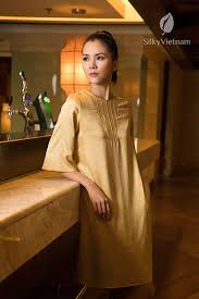 VÁY SUÔNG CỔ CAN V - SilkyVietnam