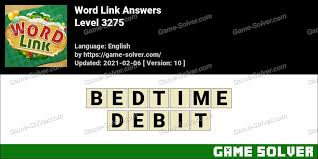 Check spelling or type a new query. Word Link Level 3275 Answers Game Solver